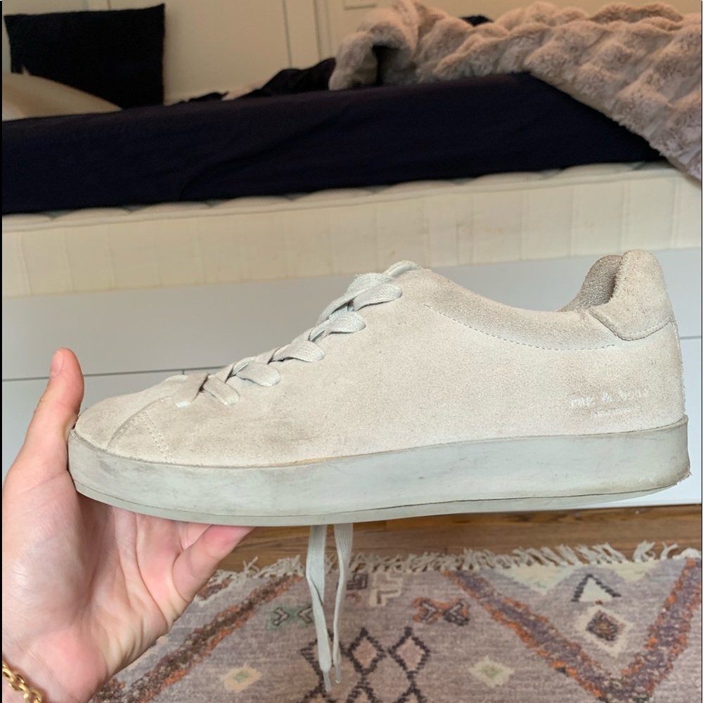 rag and bone grey suede sneakers